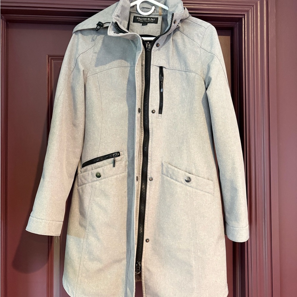 Kristen Blake Gray Hooded Studio Jacket